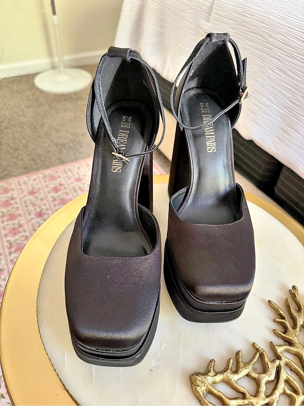 SHEIN Dreampairs Black Platform Heels US 9.5